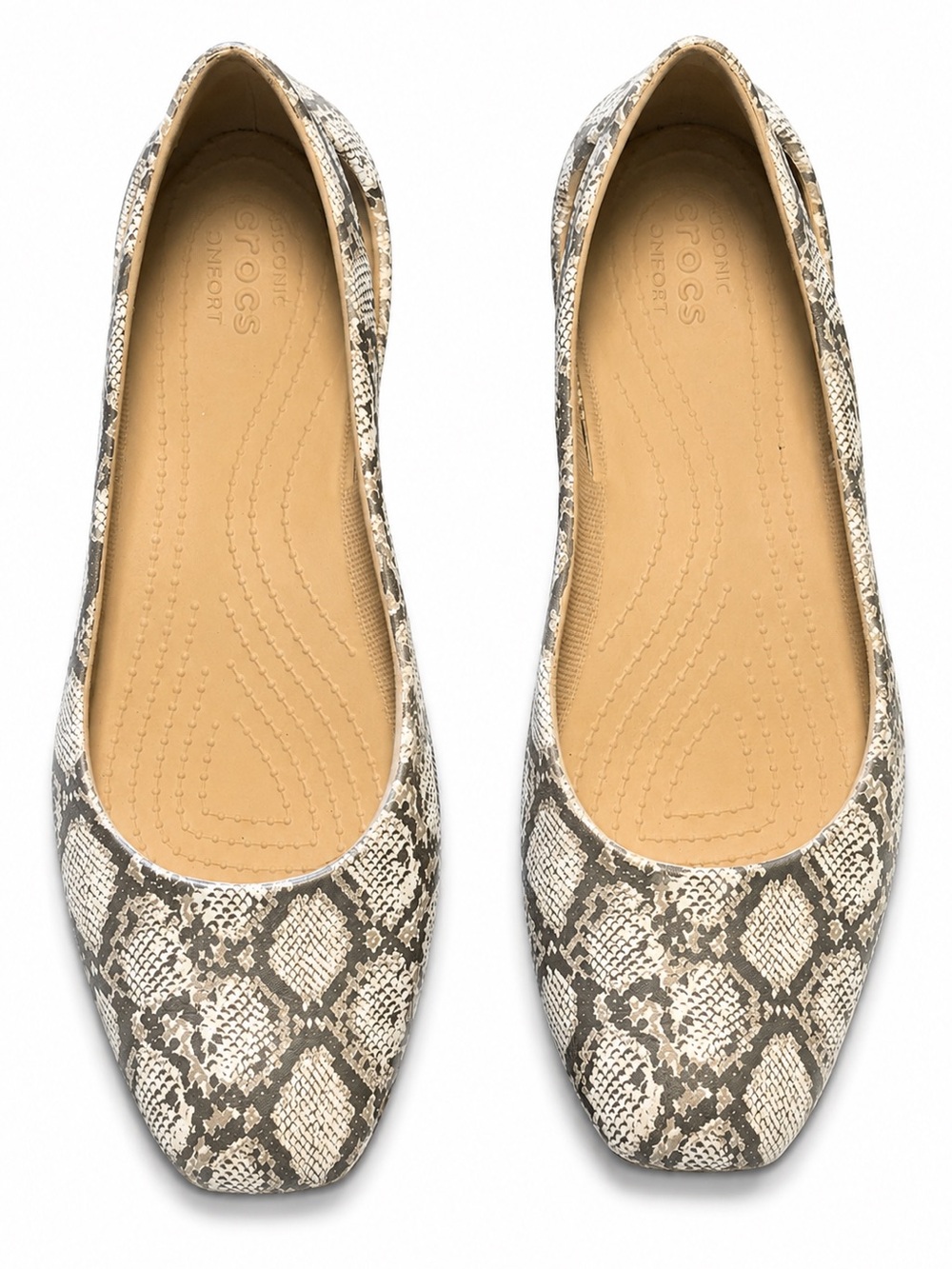 CROCS Snake Print Sloane Ballet Flats